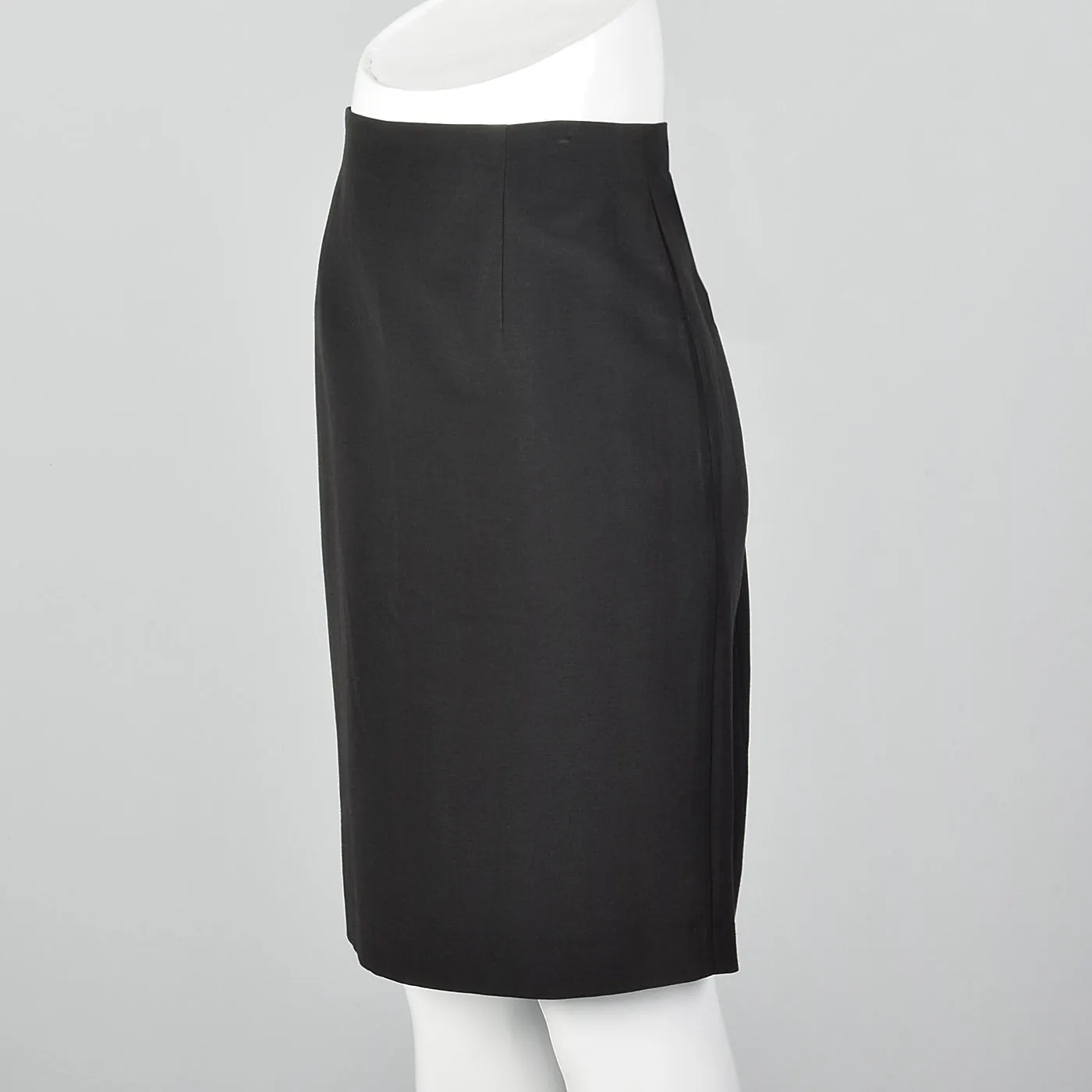 1990s Jil Sander Black Pencil Skirt