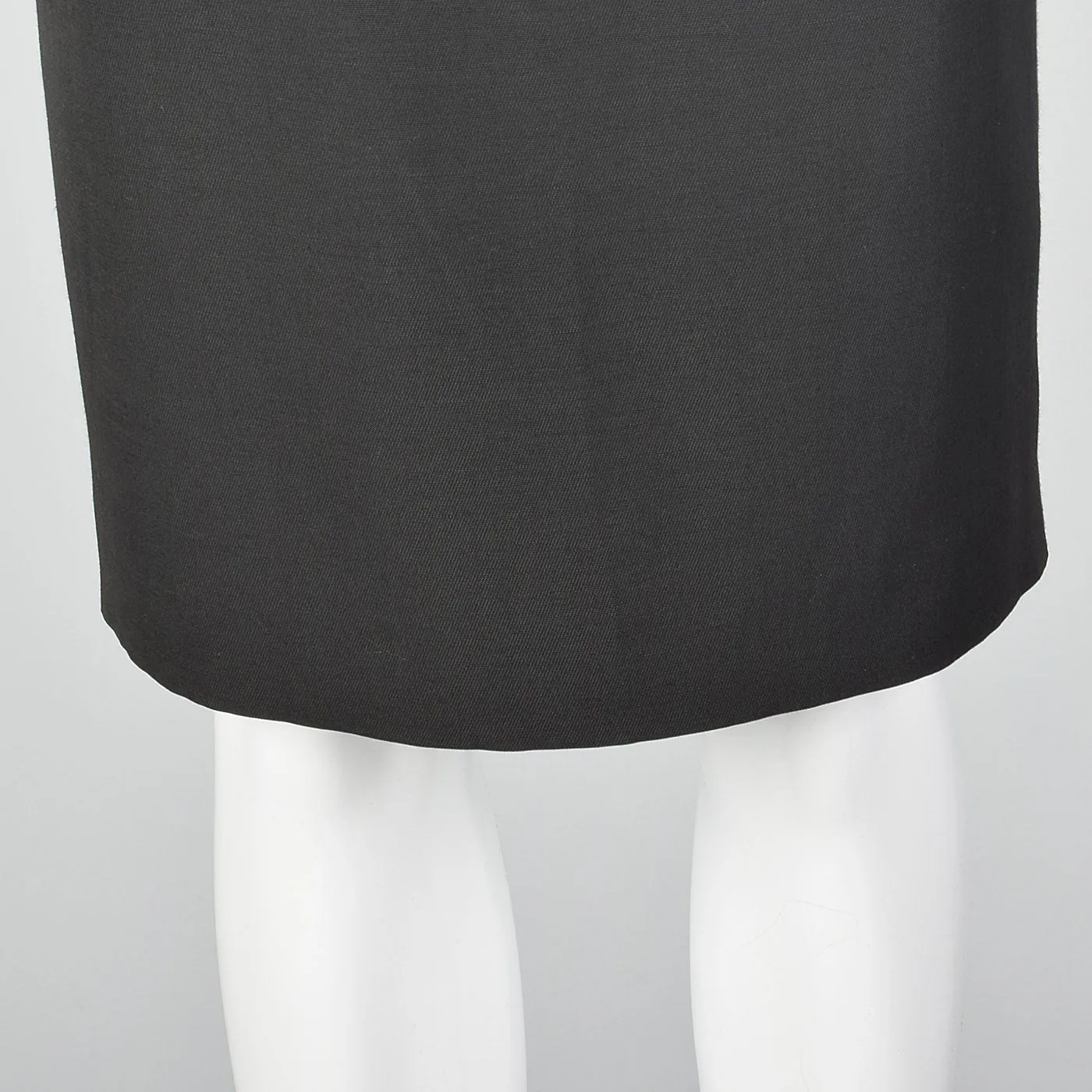 1990s Jil Sander Black Pencil Skirt