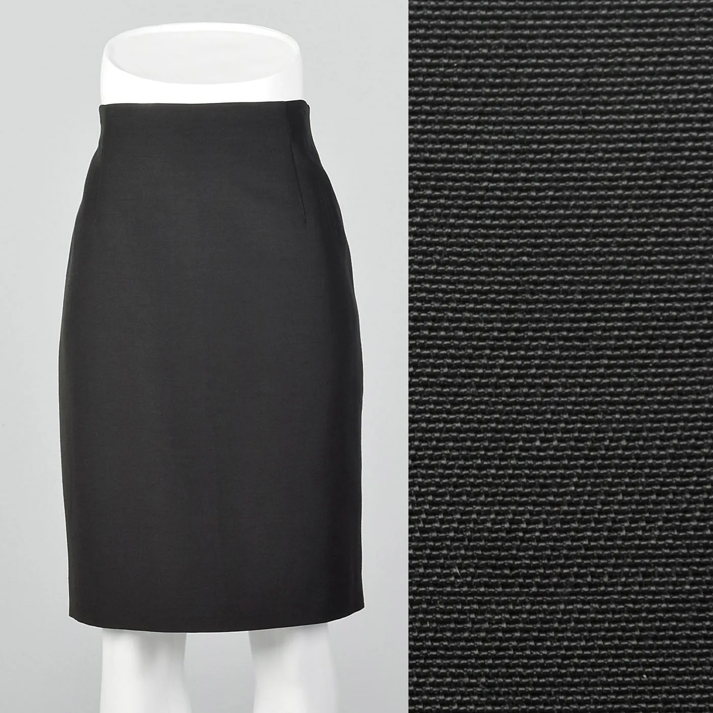 1990s Jil Sander Black Pencil Skirt