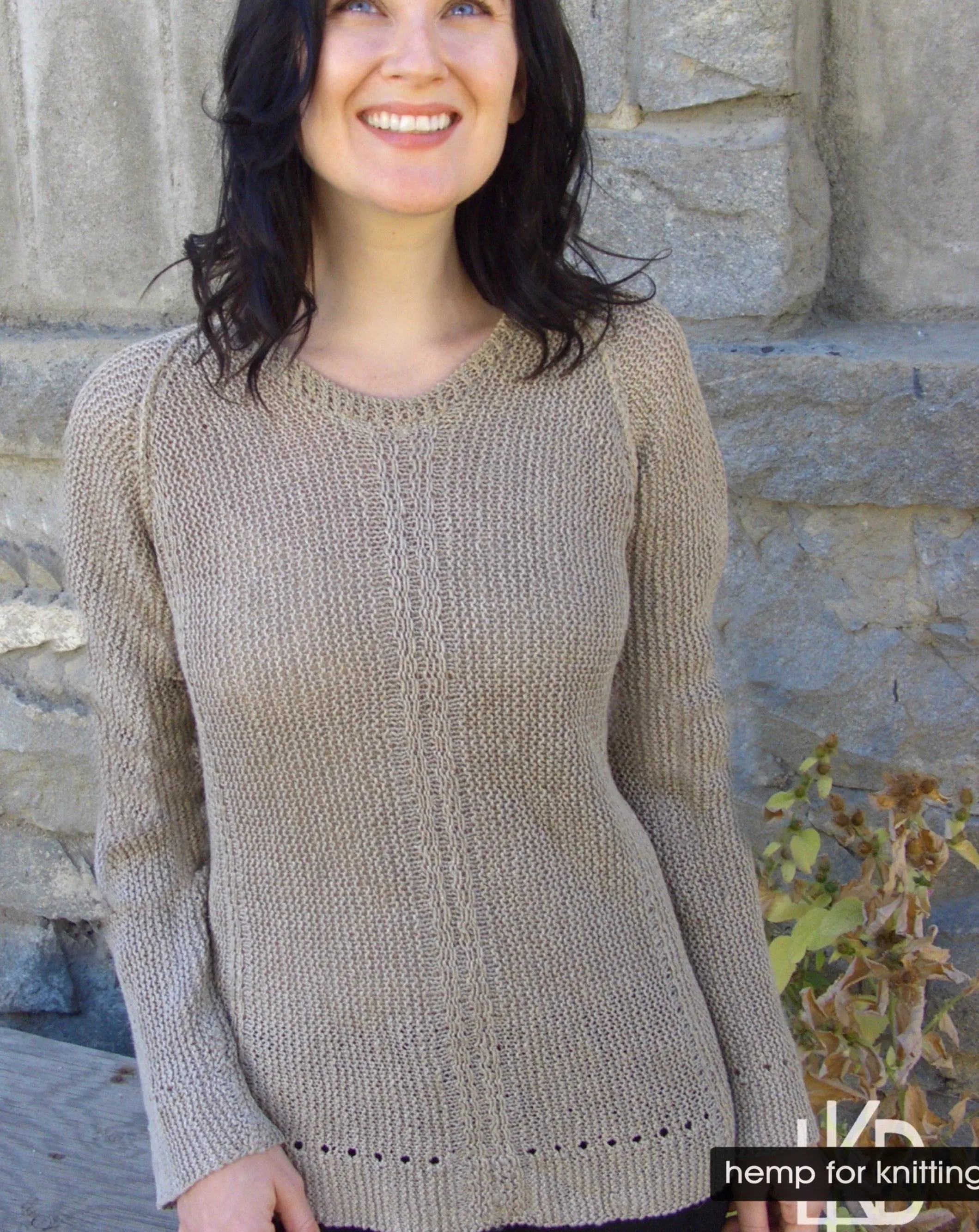 #305W Casual Garter Stitch Pullover