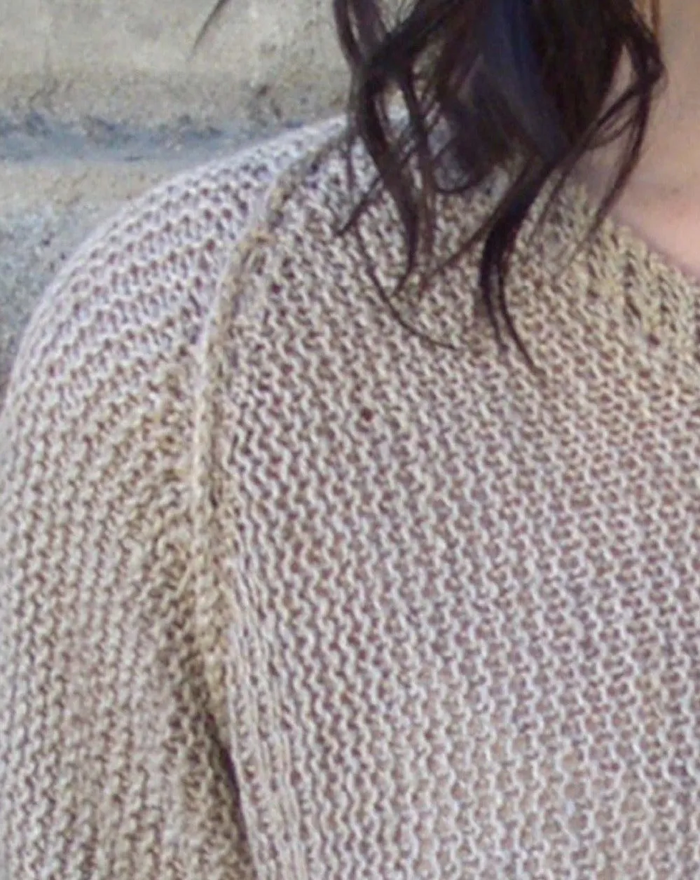 #305W Casual Garter Stitch Pullover