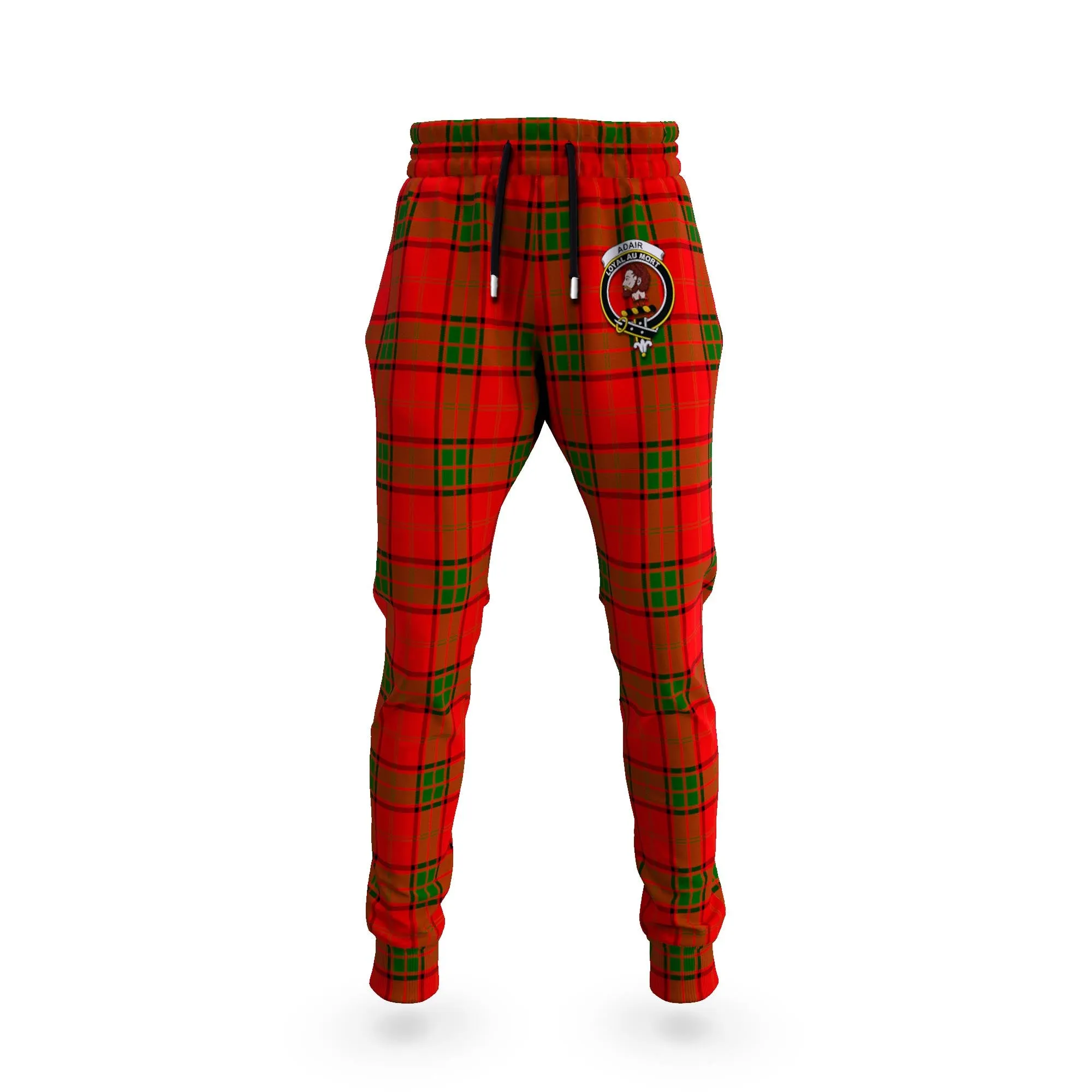 Adair Tartan Joggers Pants with Family Crest