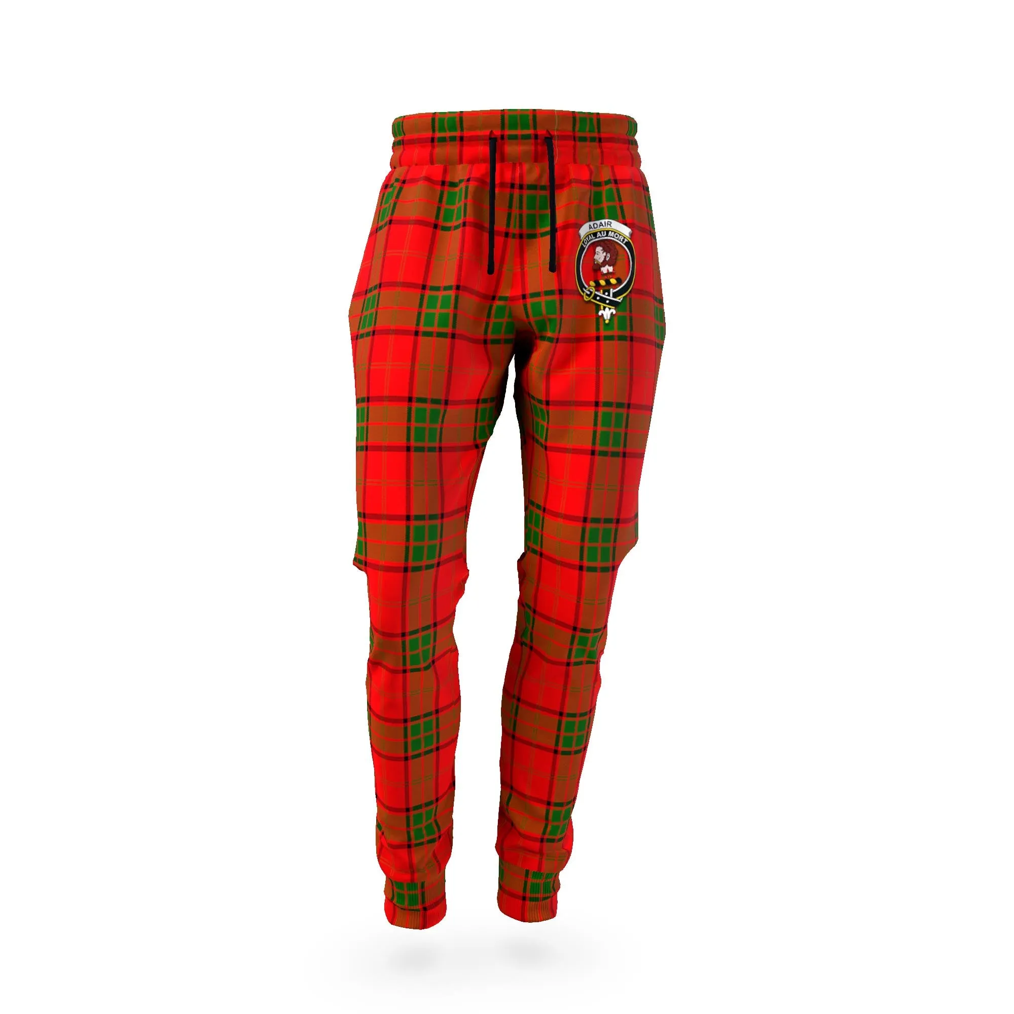 Adair Tartan Joggers Pants with Family Crest