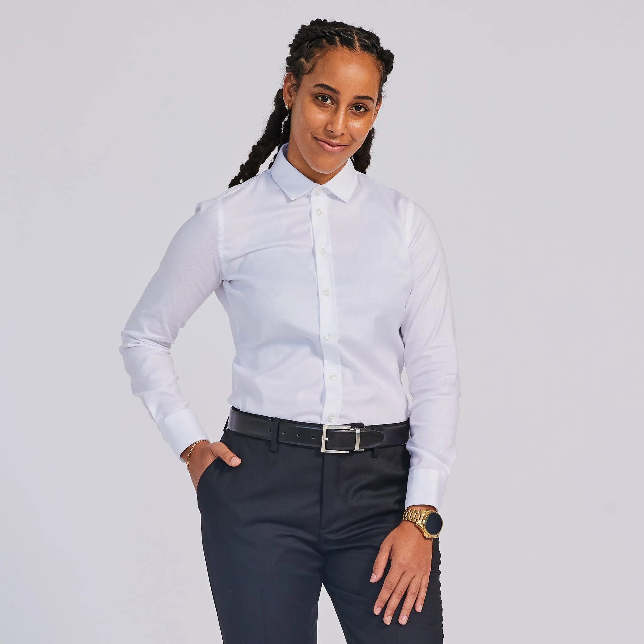 Addams White Easy-Care Dress Shirt