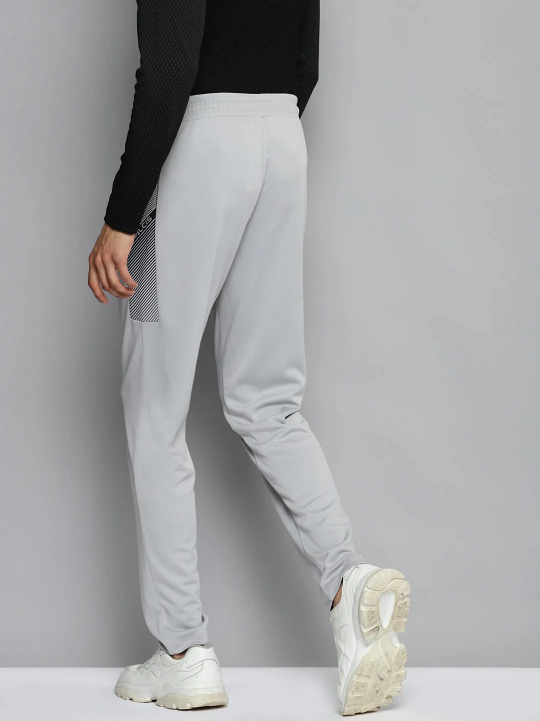 Alcis Men Grey Solid Slim Fit Running Track Pants