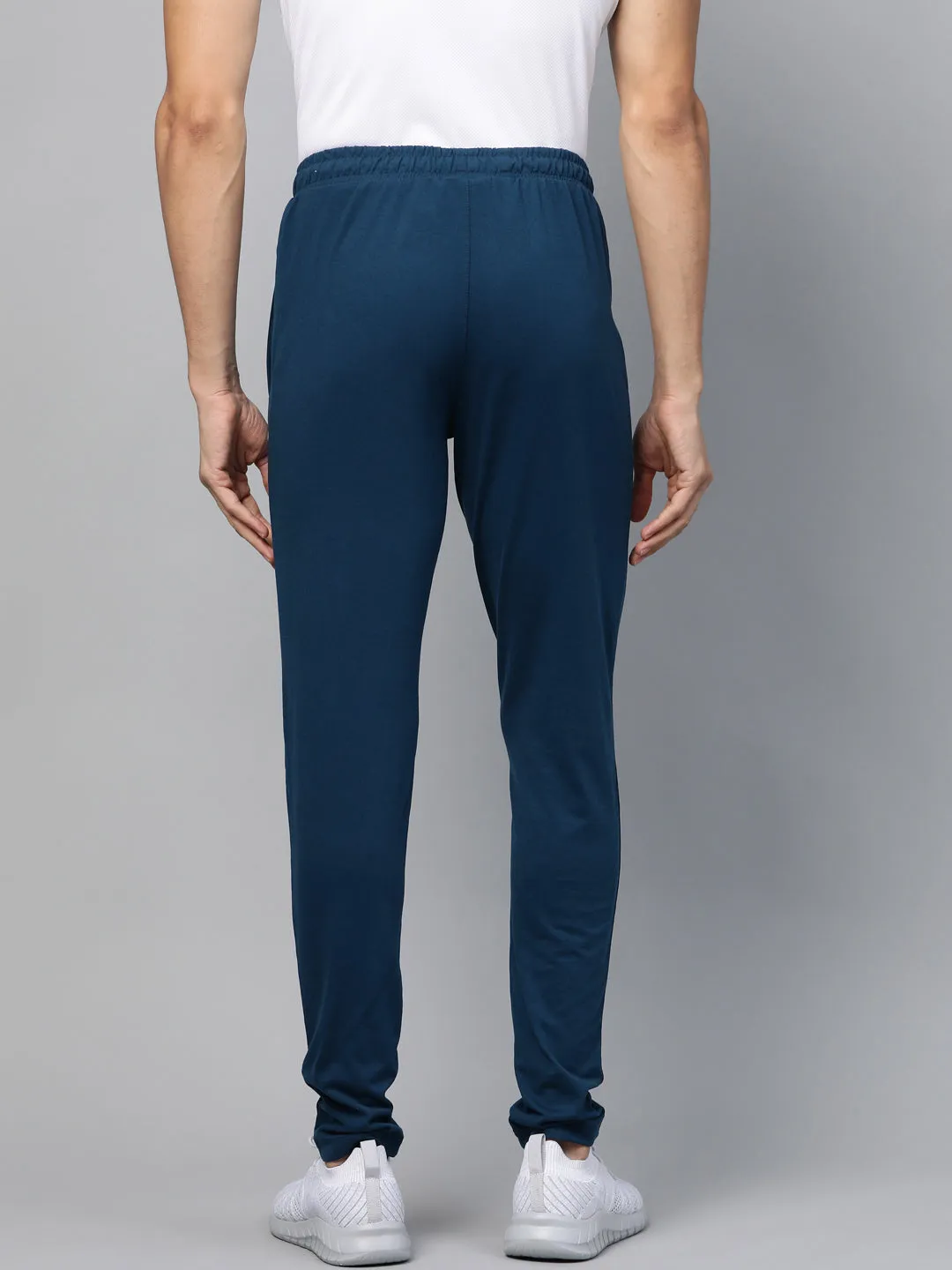 Alcis Men Teal Blue Solid Outdoor Track Pants