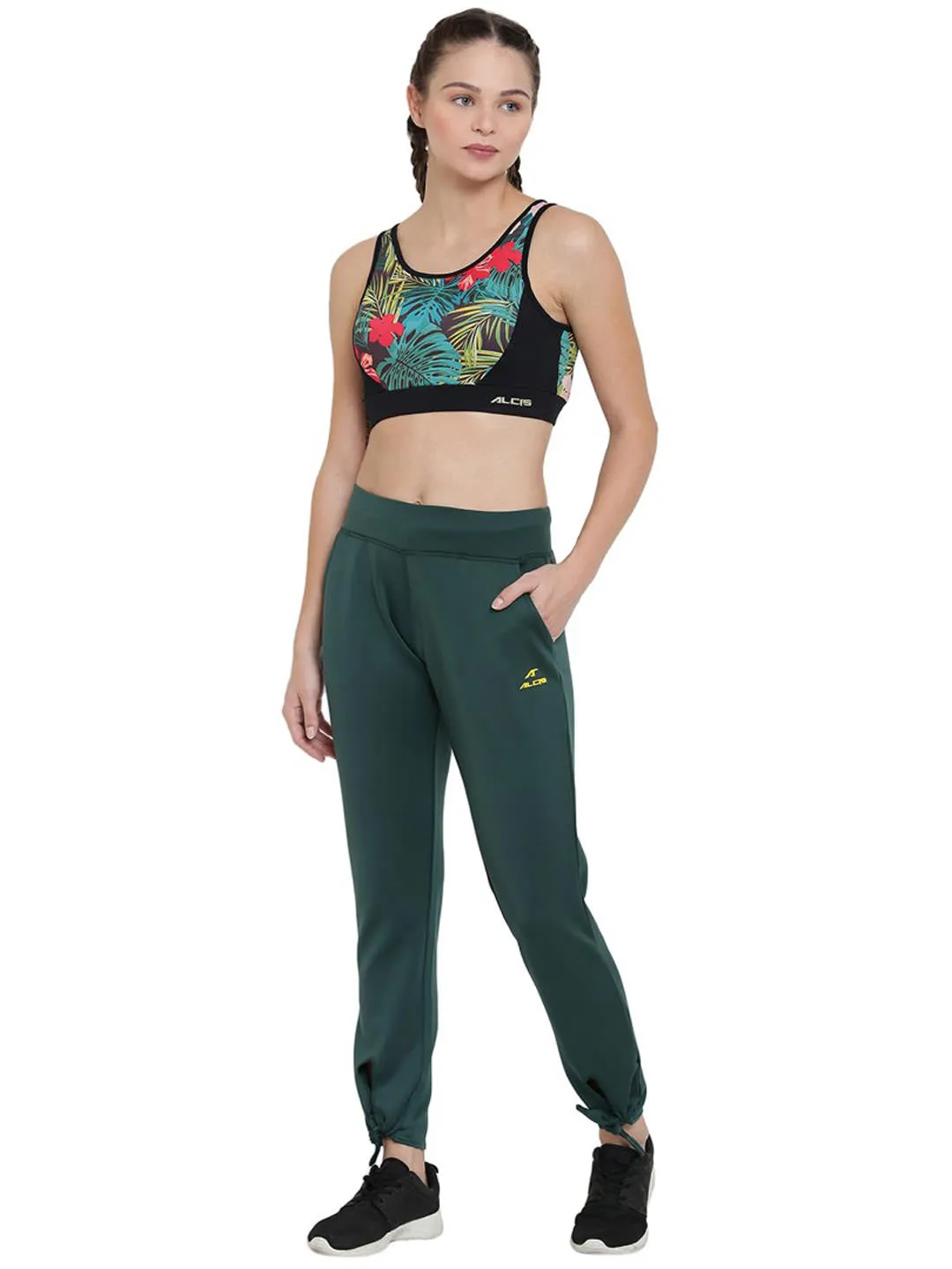 Alcis Women Olive Green Joggers 409WPN232