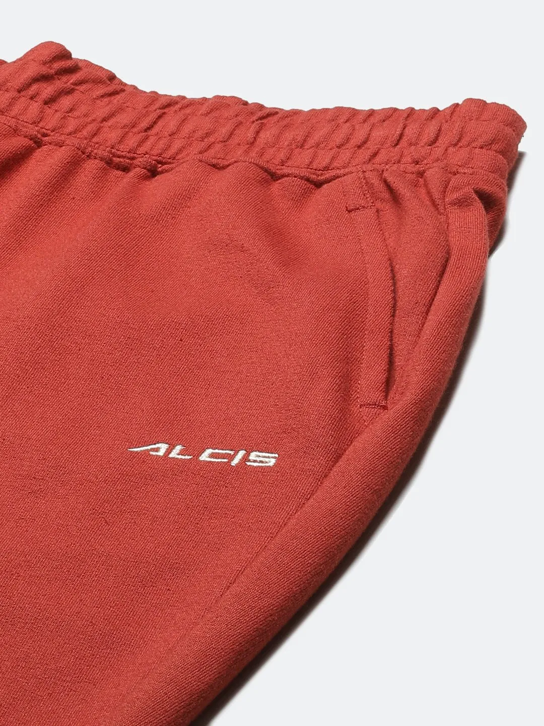 Alcis Women Red Printed Slim-Fit Joggers