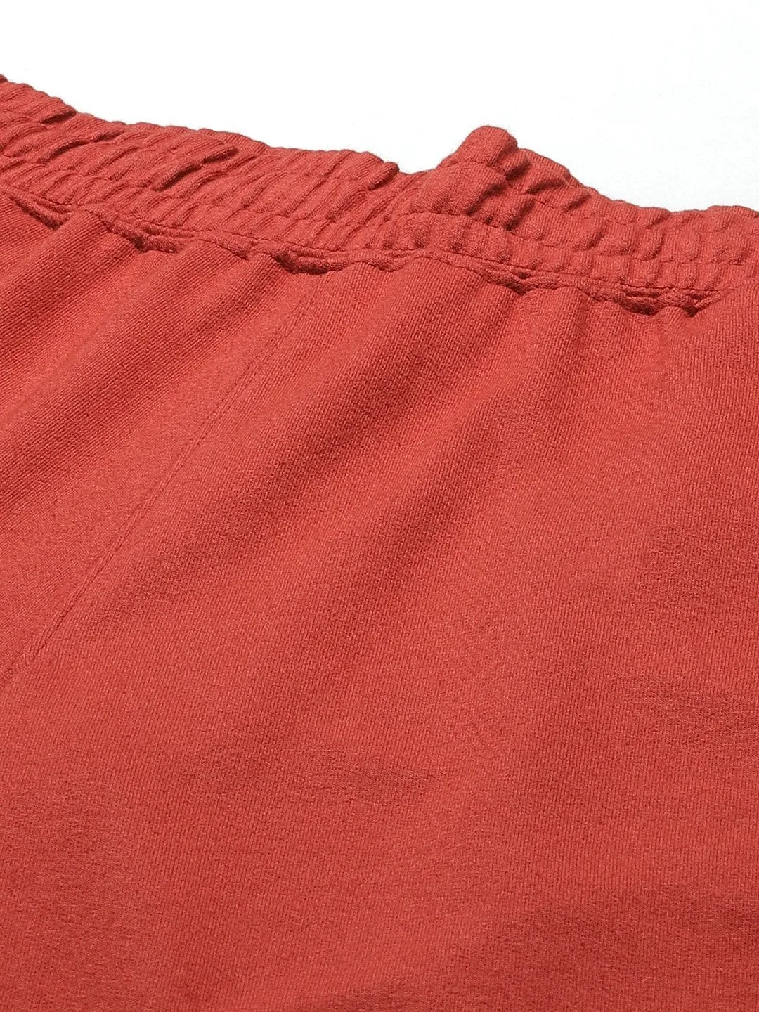 Alcis Women Red Printed Slim-Fit Joggers