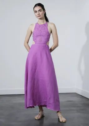 Alexandria Midi Dress - Purple