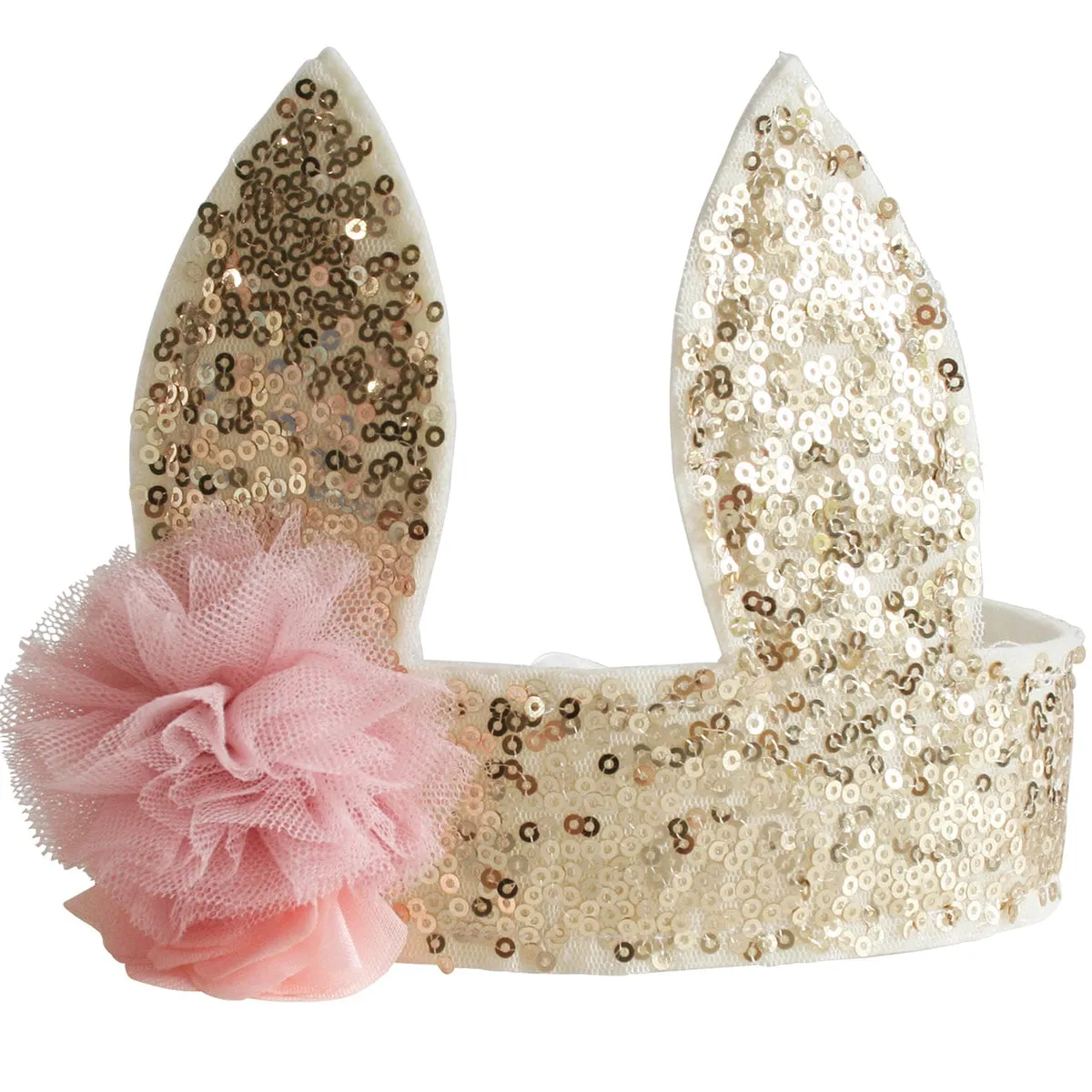 Alimrose sequin bunny crown