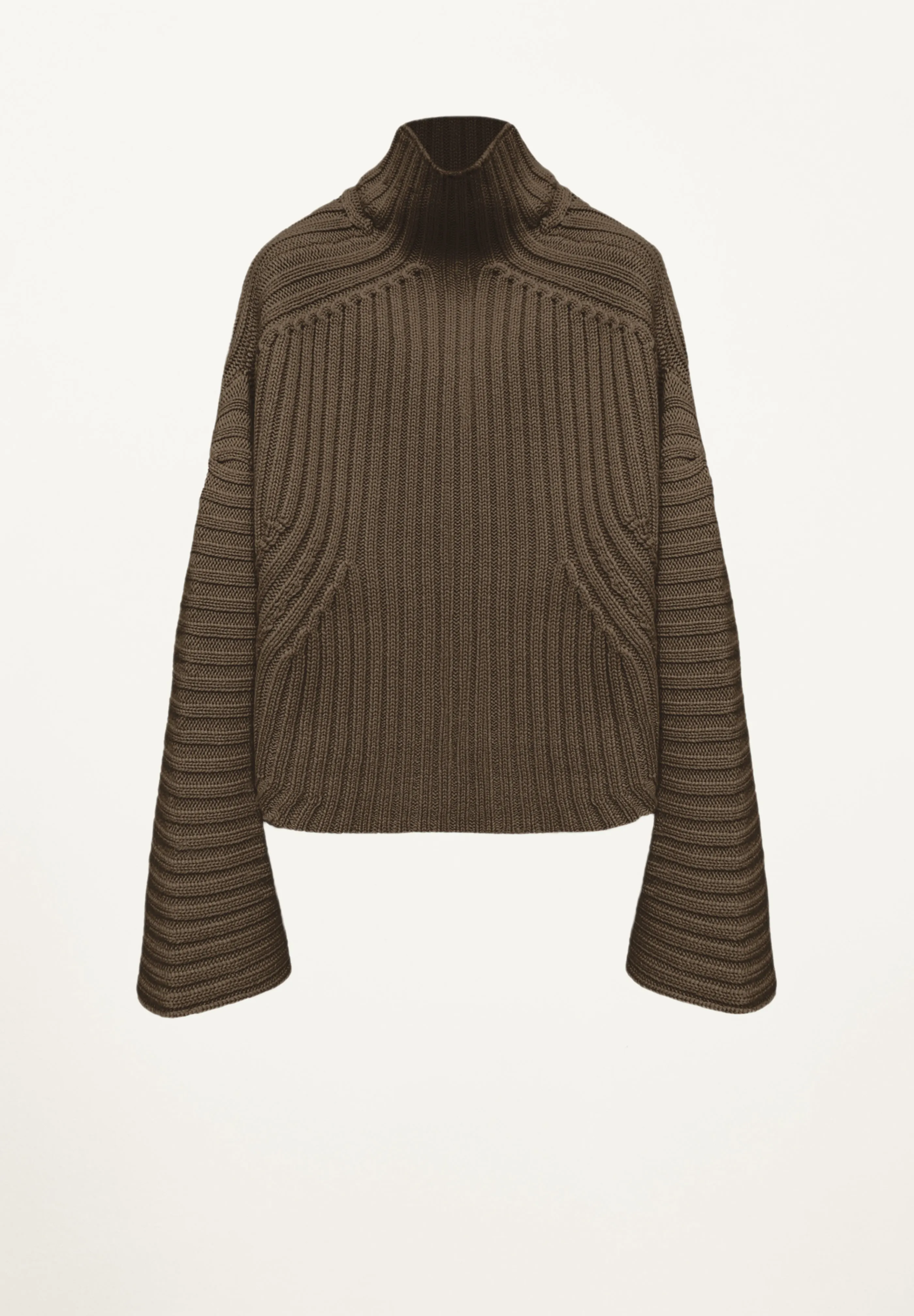 Amelia Ribbed Pullover in Army