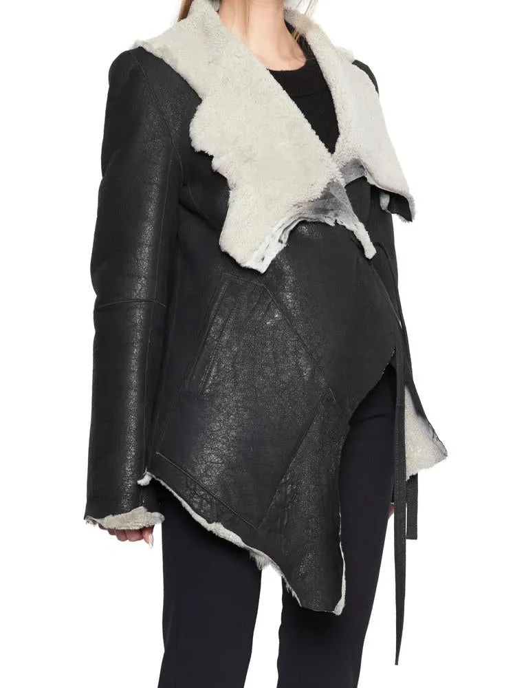 Ann Demeulemeester Asymmetric Shearling jacket