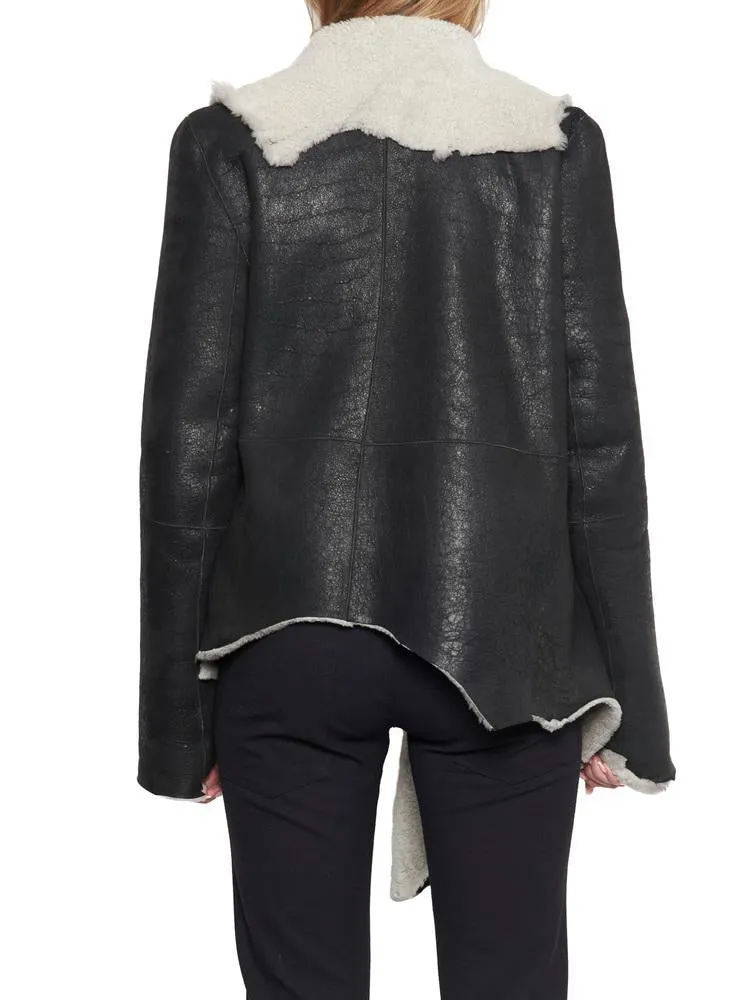 Ann Demeulemeester Asymmetric Shearling jacket