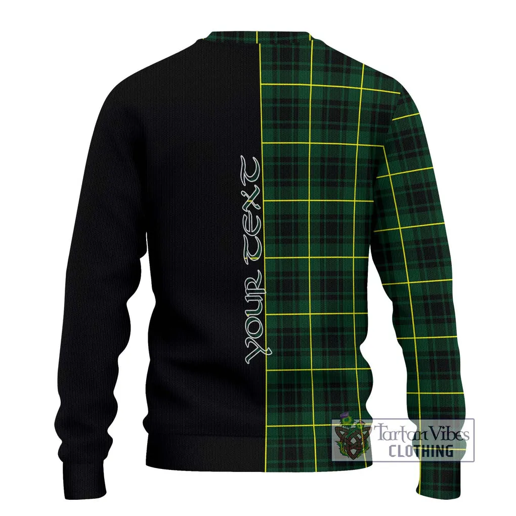 Arthur Modern Tartan Ugly Sweater with Family Crest and Half Of Me Style