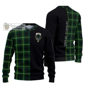 Arthur Modern Tartan Ugly Sweater with Family Crest and Half Of Me Style
