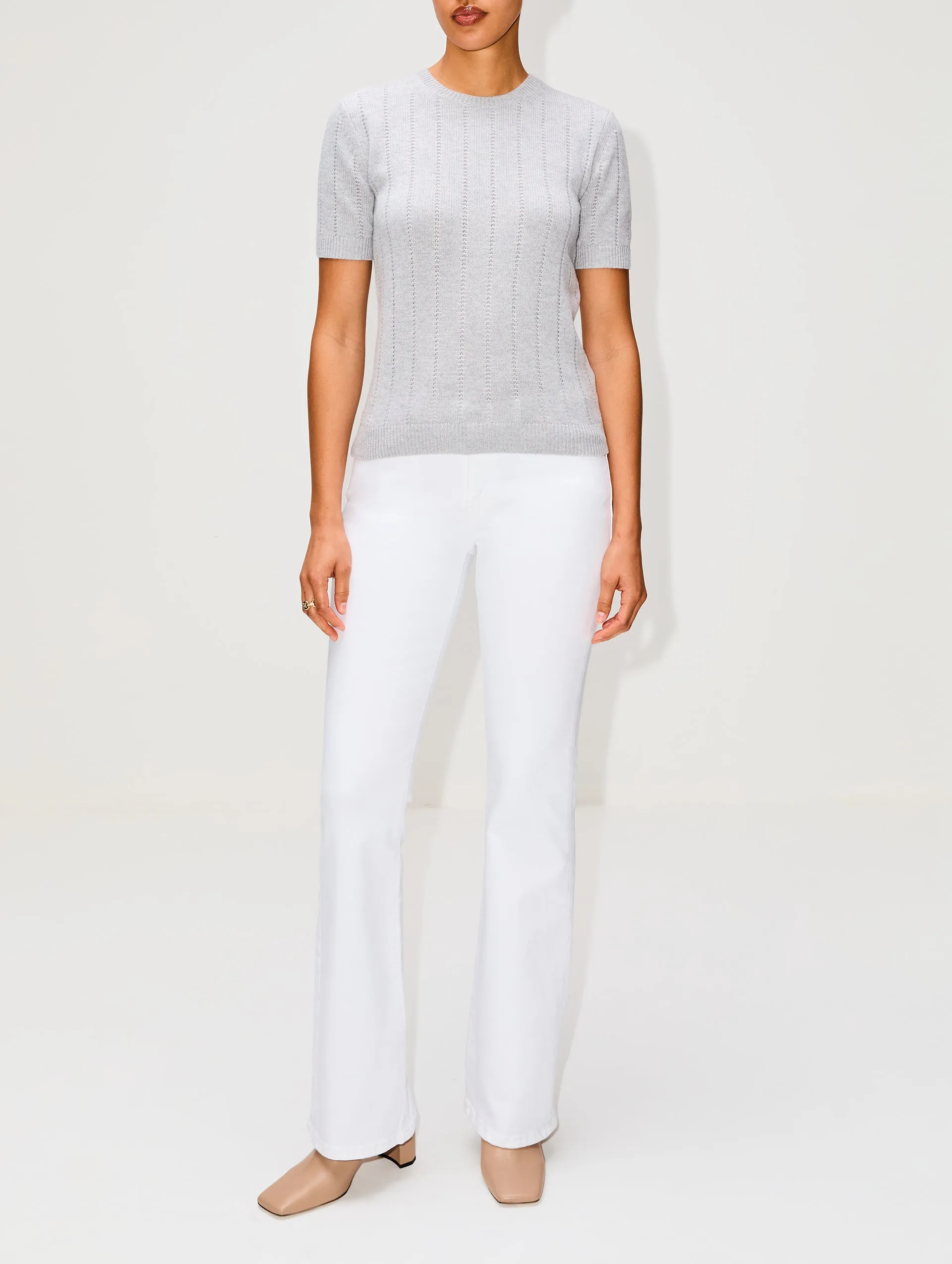Audrey Pointelle Crew Top