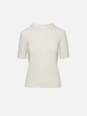 Audrey Pointelle Crew Top