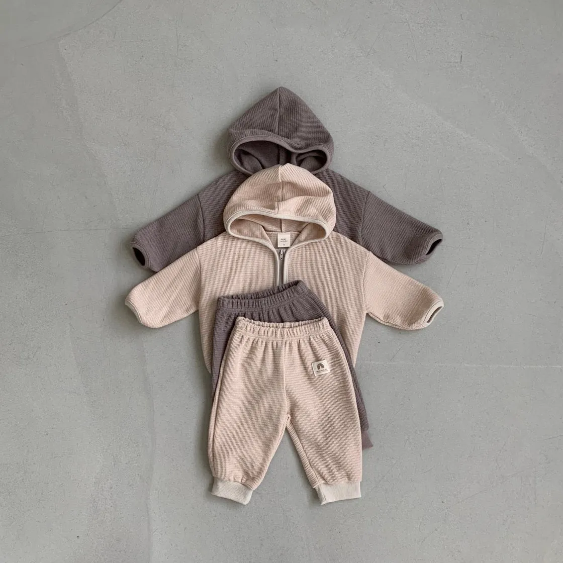 Baby BH Waffle Pull-on Jogger Pants (3-18m) -  2 Colors