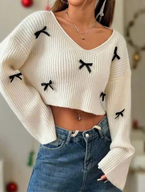 Baby Bows Crop Sweater
