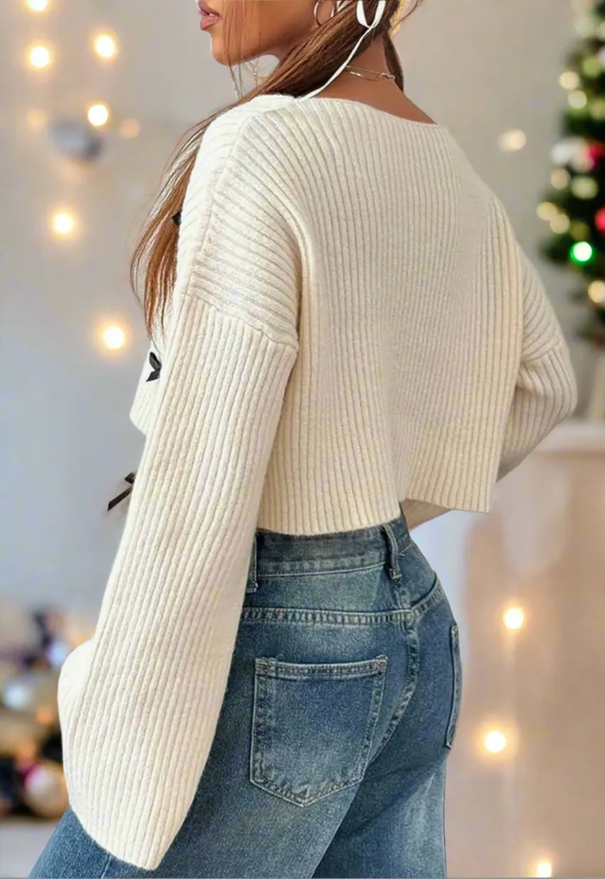 Baby Bows Crop Sweater
