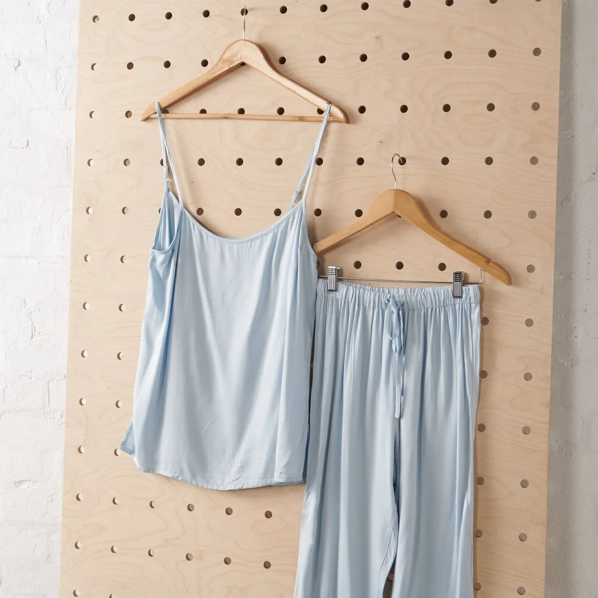 Bamboo Pyjama Set - Cami and Pant in Baby Blue