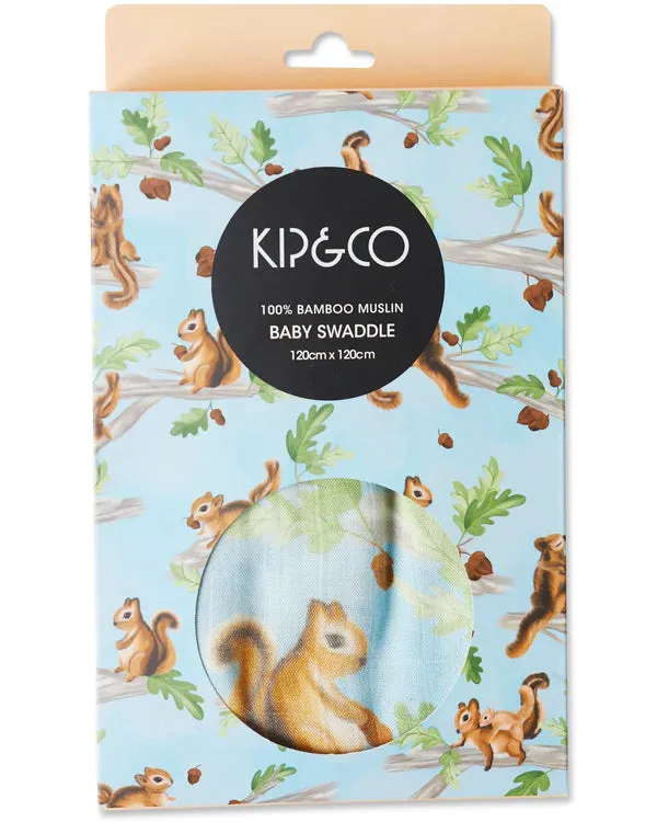BAMBOO SWADDLE | Squirrel Scurry