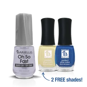 Barielle Mani Madness - Oh So Fast Top Coat with 2 Protect  Polishes