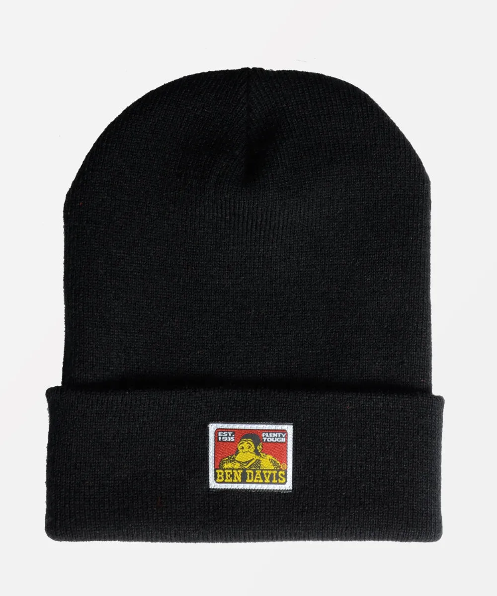 Ben Davis Logo Knit Beanie - Black