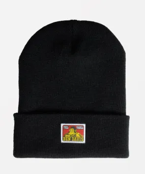Ben Davis Logo Knit Beanie - Black