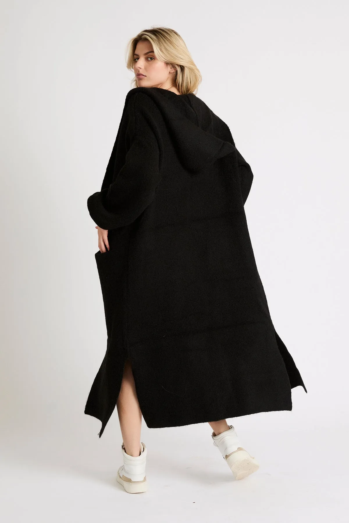   Beryll Adina Cashmere Blend Coat with Hood | Black