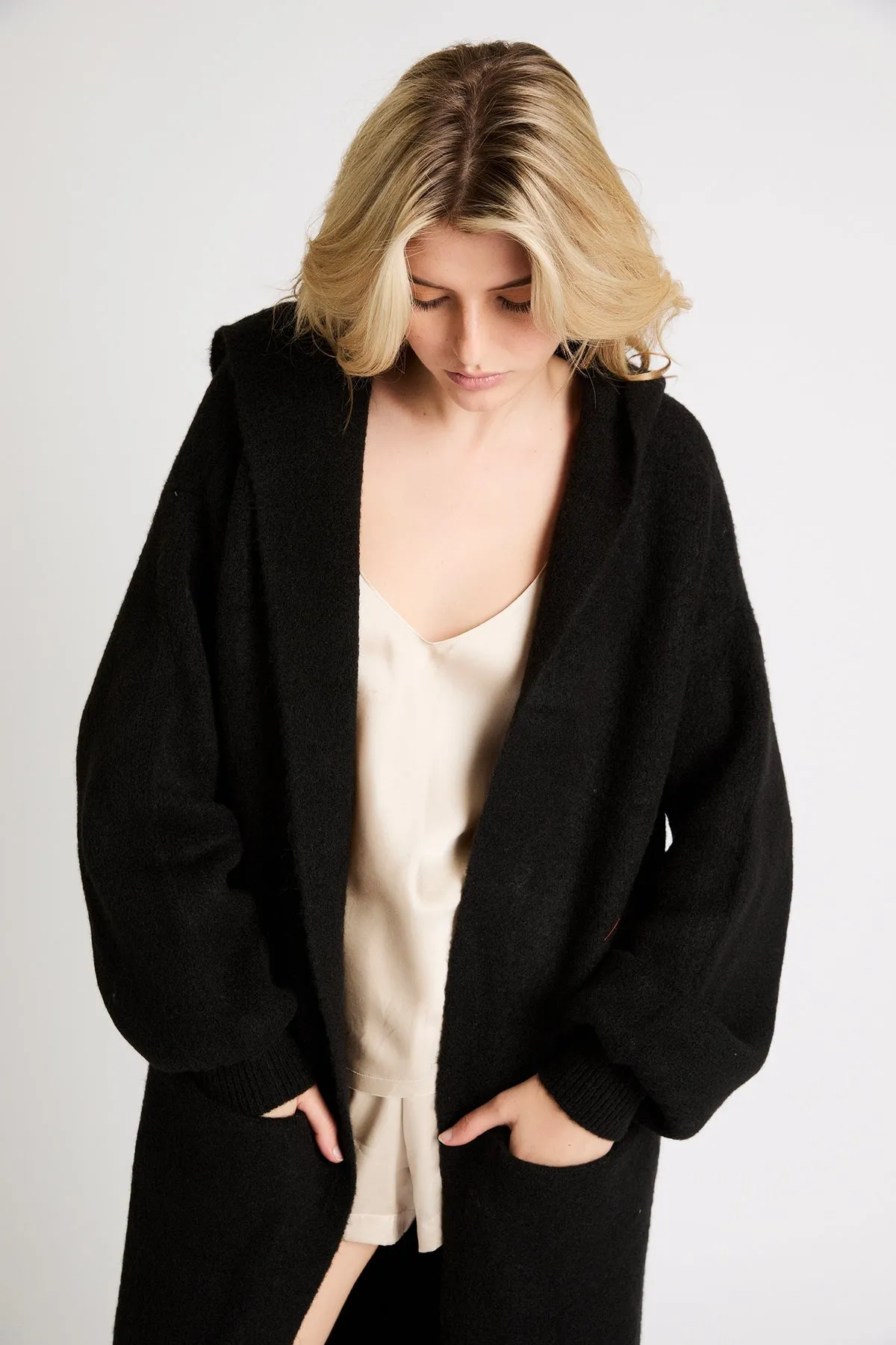  Beryll Adina Cashmere Blend Coat with Hood | Black