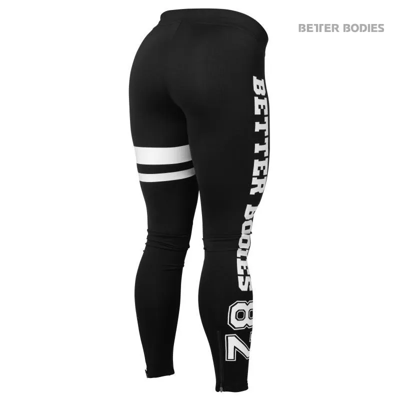 Better Bodies Varsity Tights - Black-White