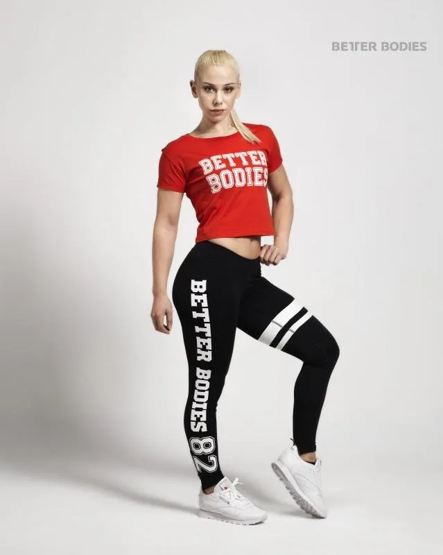 Better Bodies Varsity Tights - Black-White
