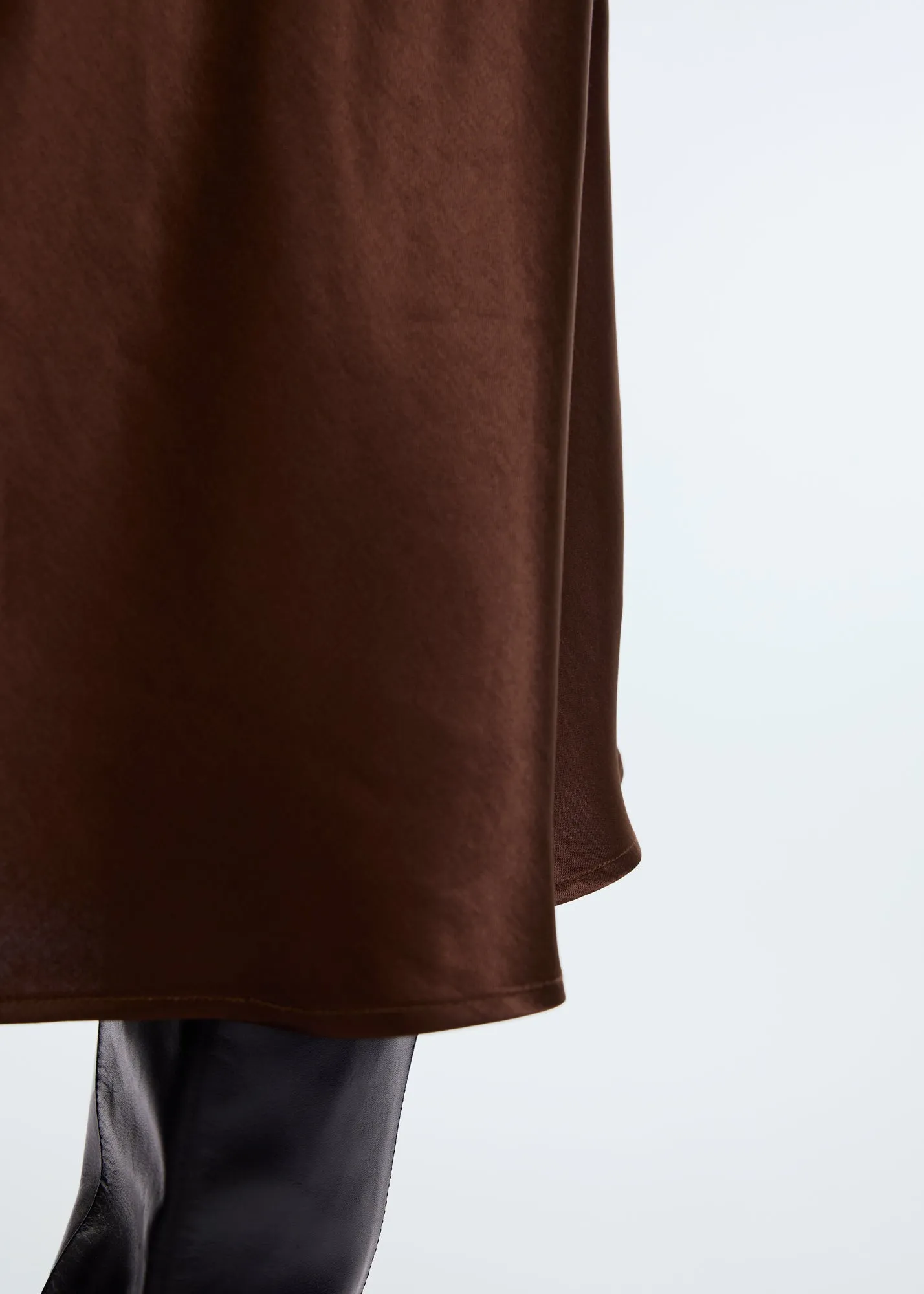 Bias satin skirt