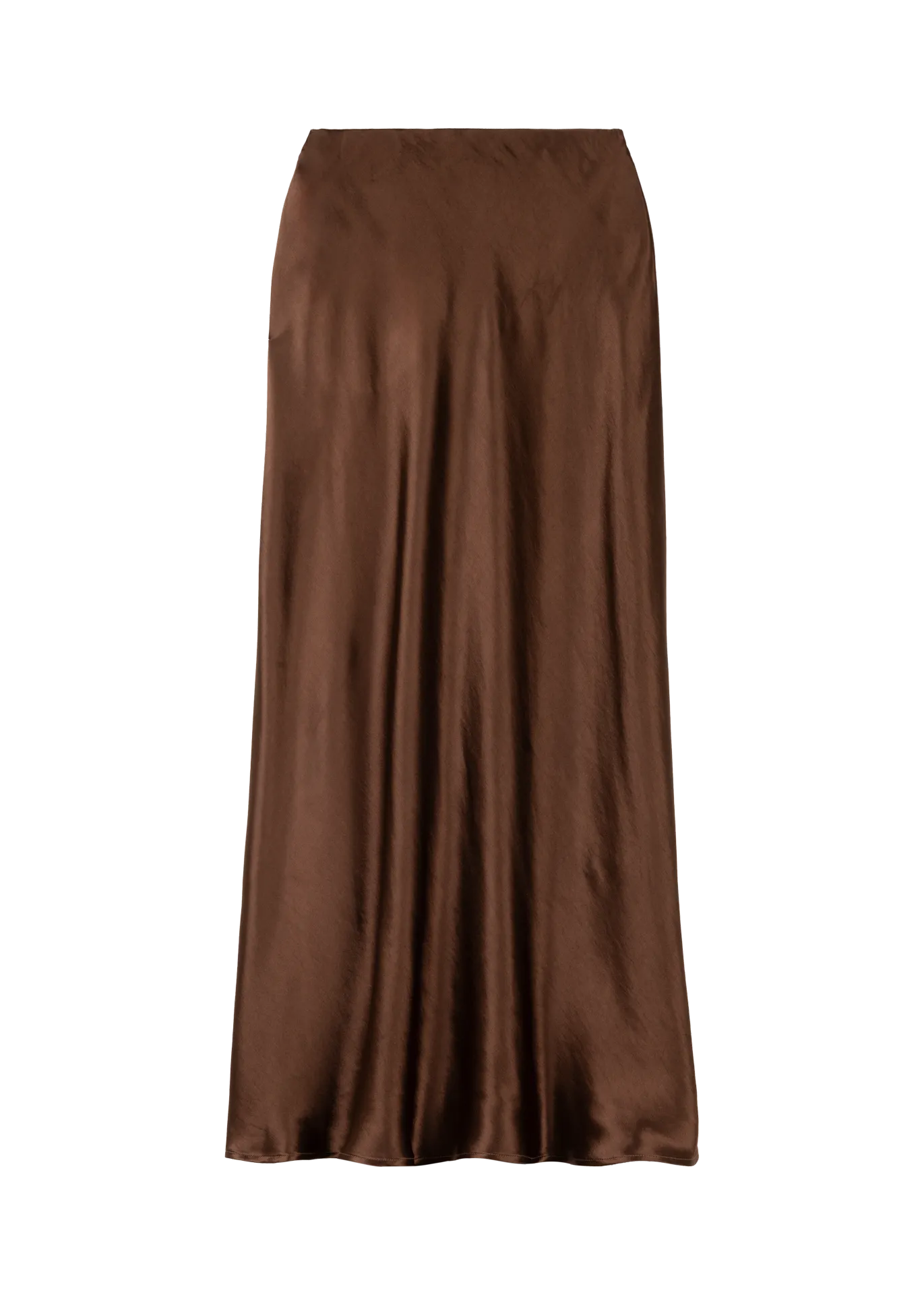 Bias satin skirt