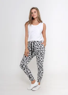 Billie Joggers - Marle/Black Leopard
