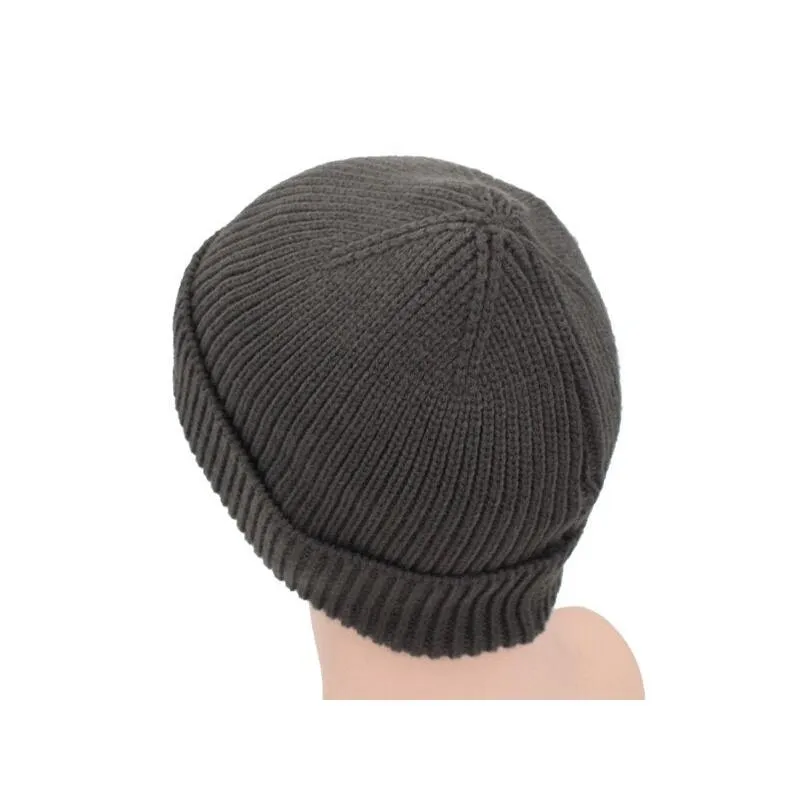Black Ribbed Beanie