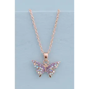 boutique butterfly gem necklace