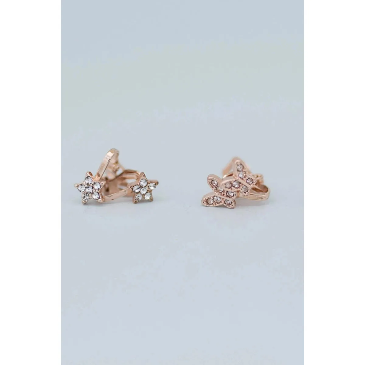 boutique dazzle clip on earrings, 3 sets