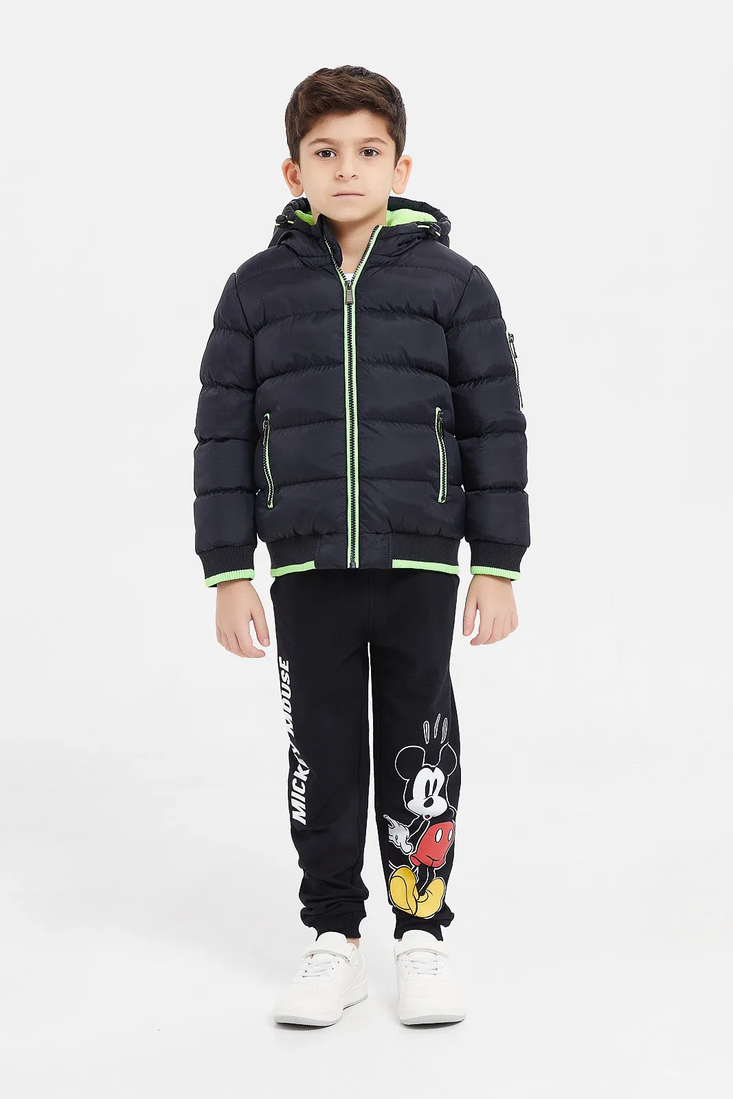 Boys Black Micky Mouse Joggers
