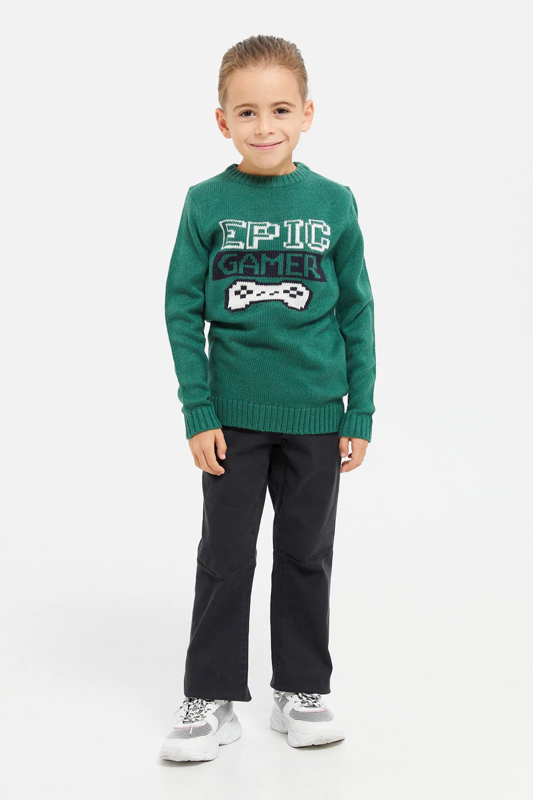 Boys Charcoal Pocket Jogger