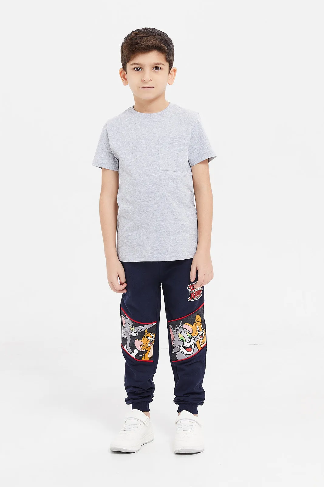 Boys Navy Tom & Jerry Joggers