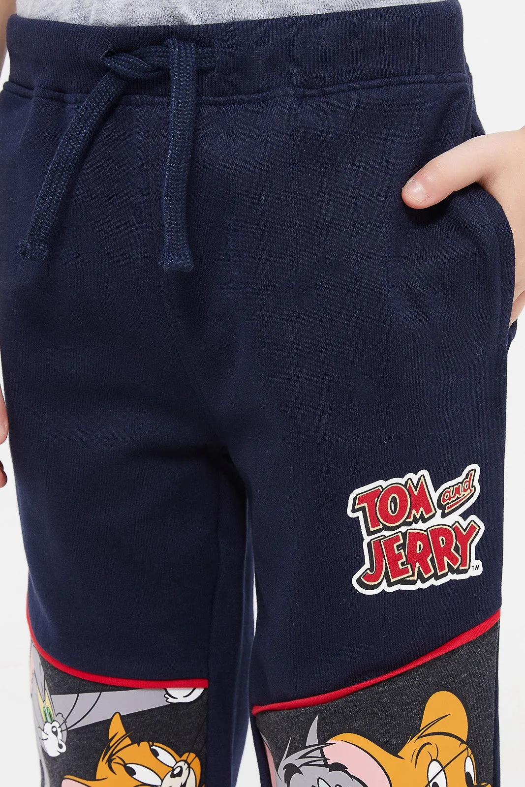 Boys Navy Tom & Jerry Joggers