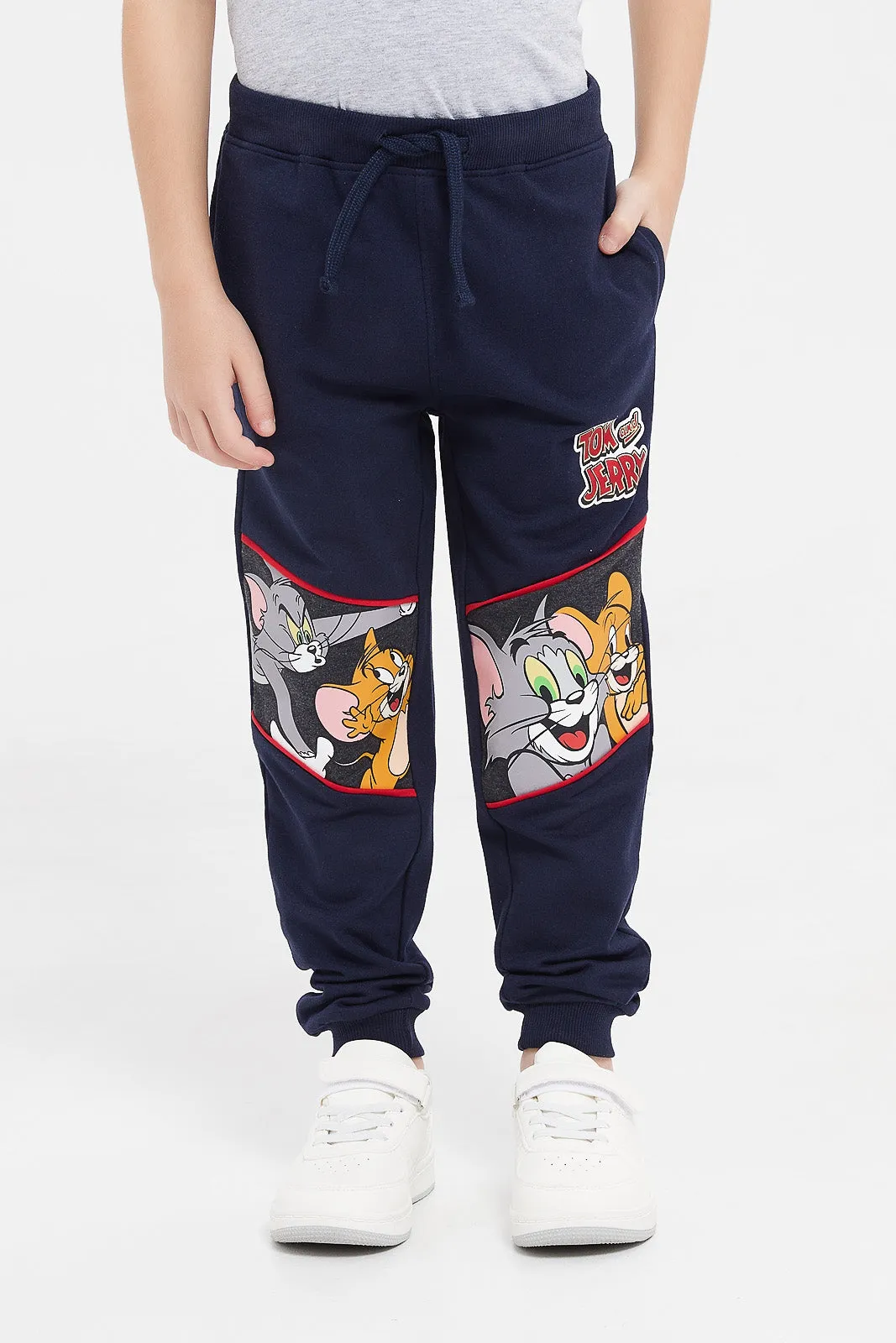 Boys Navy Tom & Jerry Joggers