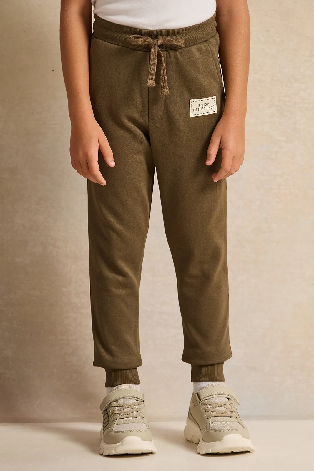 Boys Olive Hooded Zip-Through Jogging Set  (2 Piece)