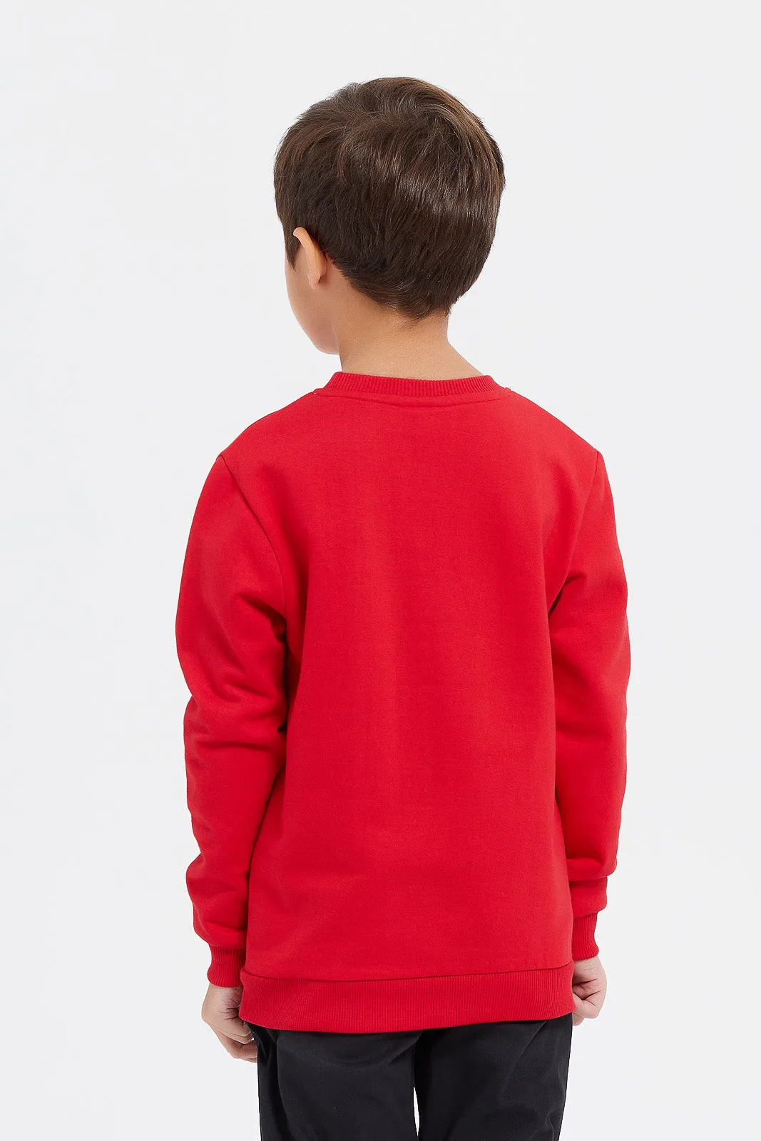 Boys Red Micky Mouse Sweatshirt
