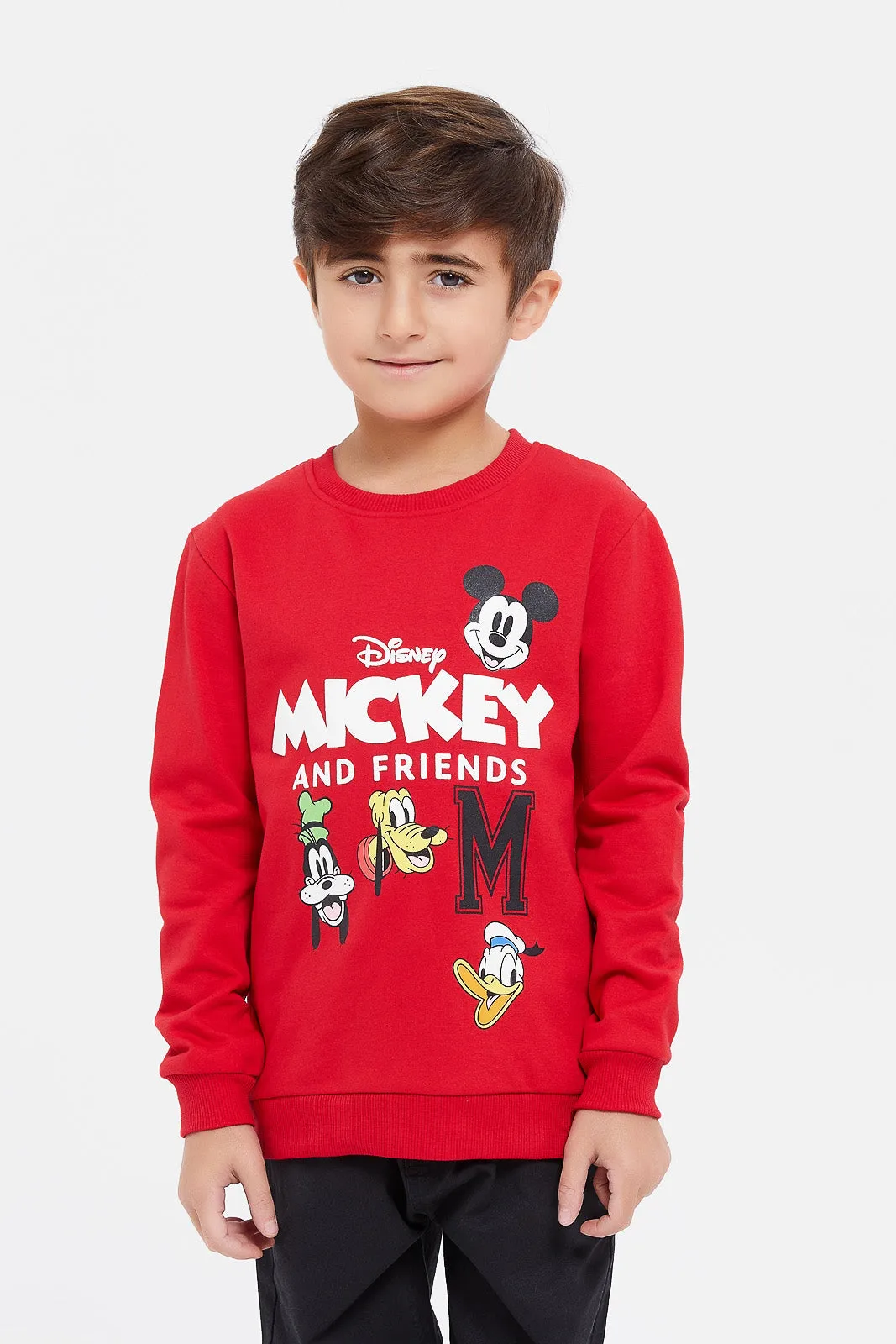 Boys Red Micky Mouse Sweatshirt
