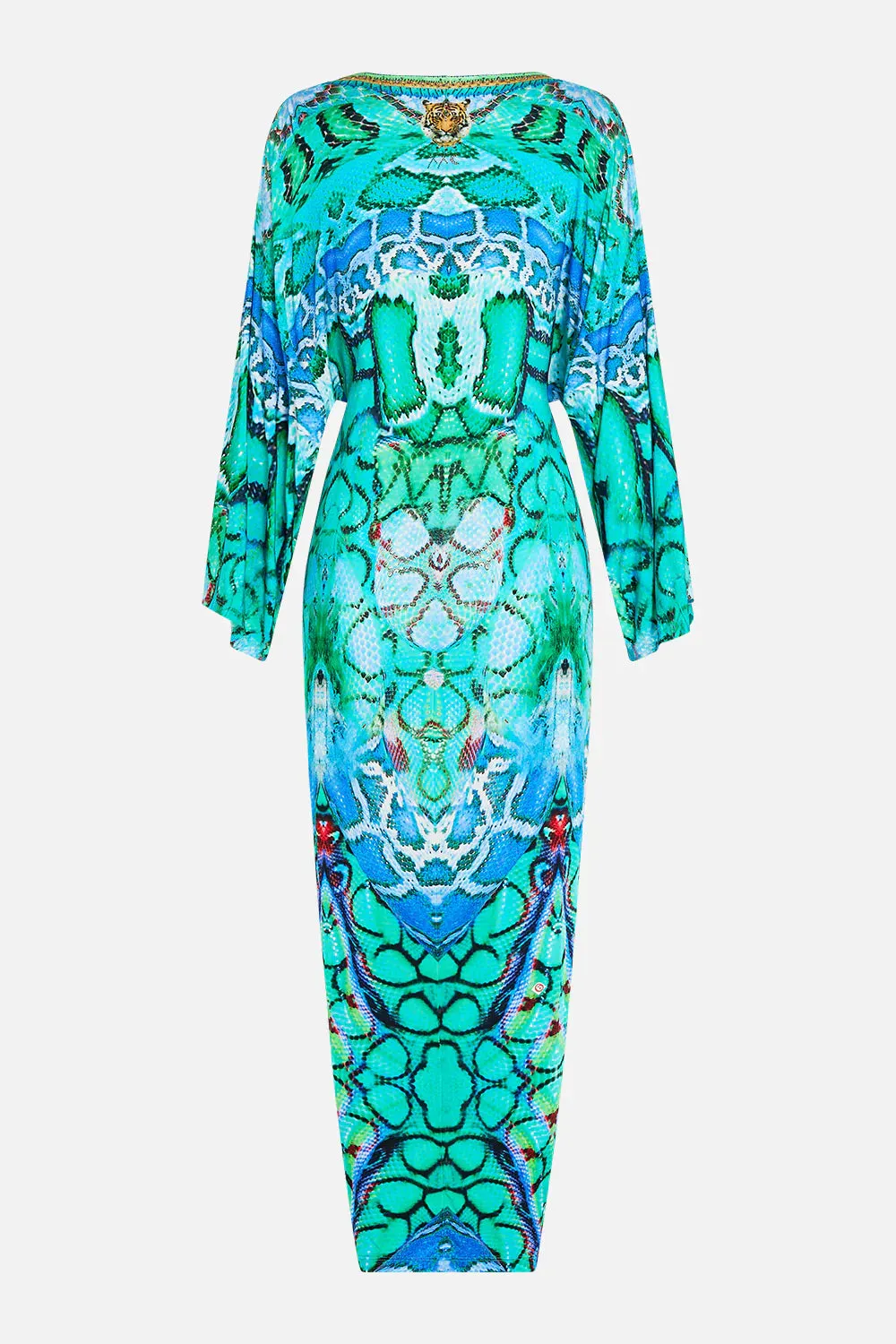 CAMILLA LAND OF WONDER LONG SPLIT FRONT TWIST DRESS