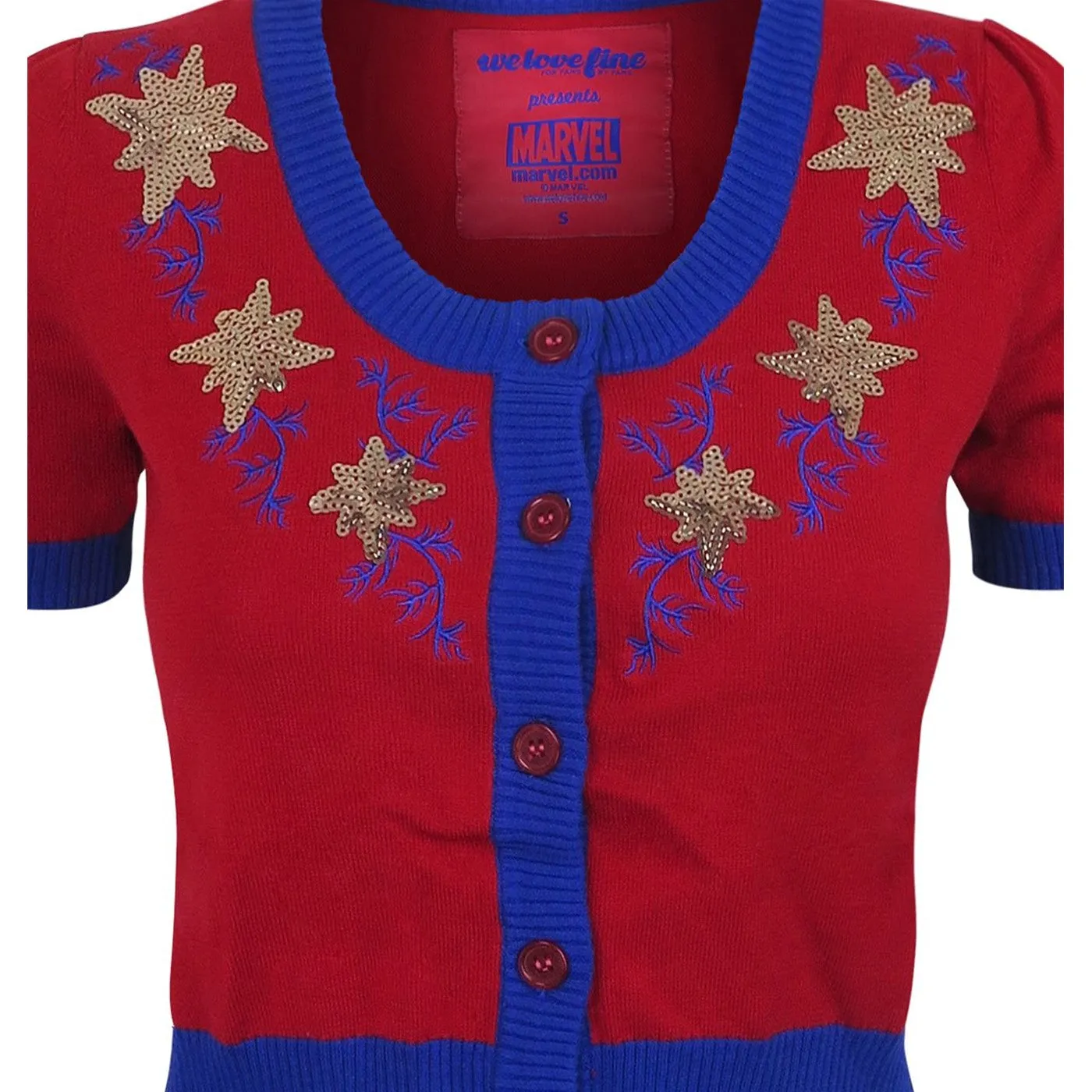 Captain Marvel Women's Vintage Cardigan